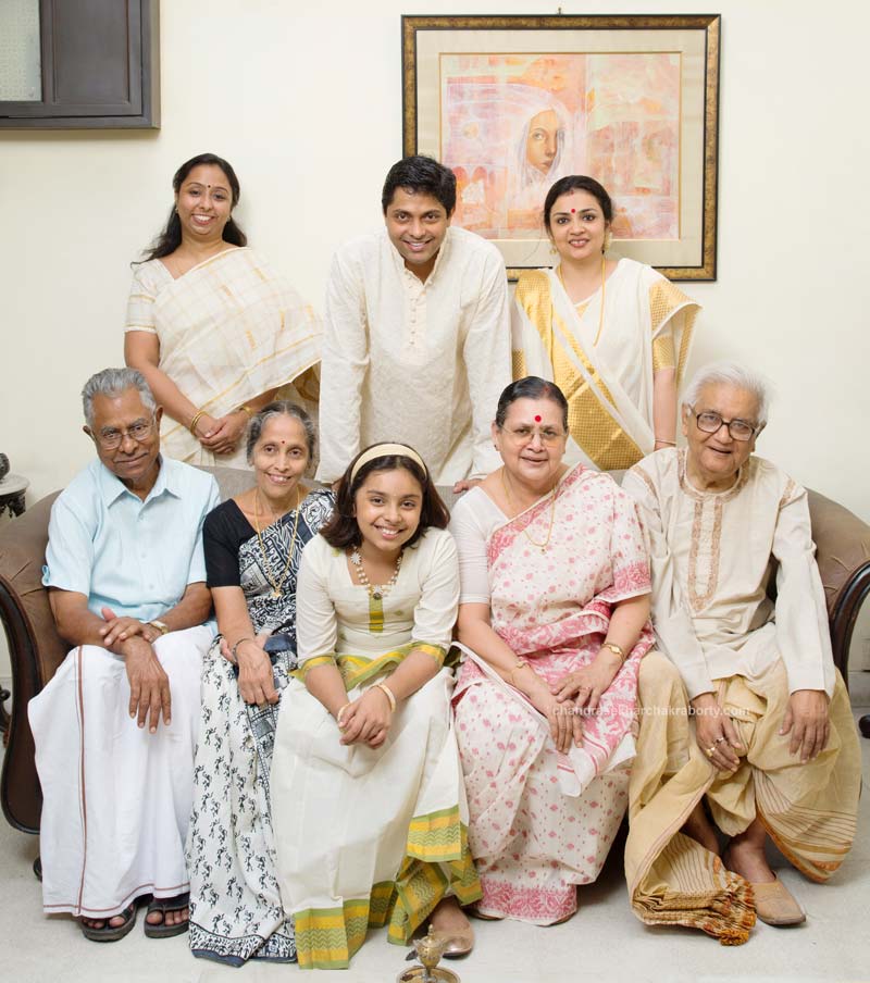 bengali and South Indian's family portrait at home
