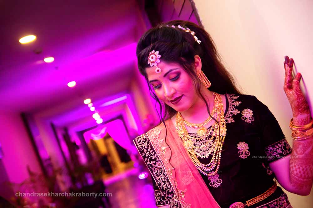 Photoshoot of Indian Muslim bride. Photography by Chandrasekhar Chakraborty