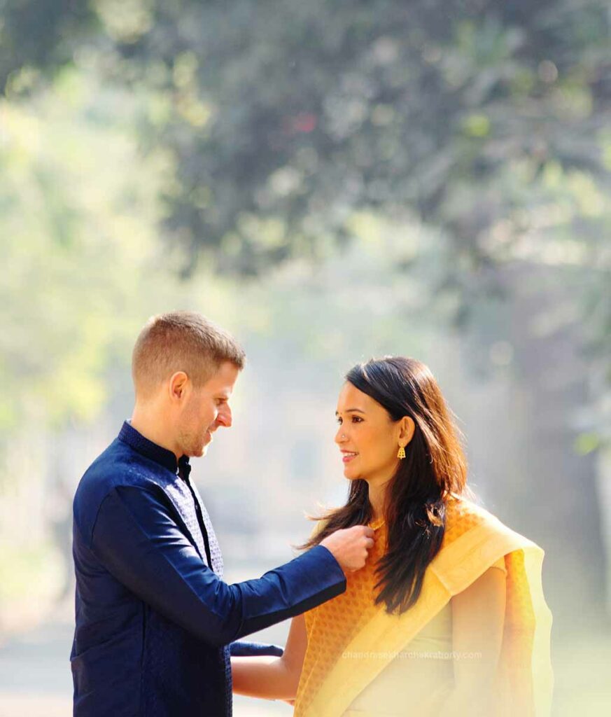 Johnny and Radhika's pre wedding outdoor photo