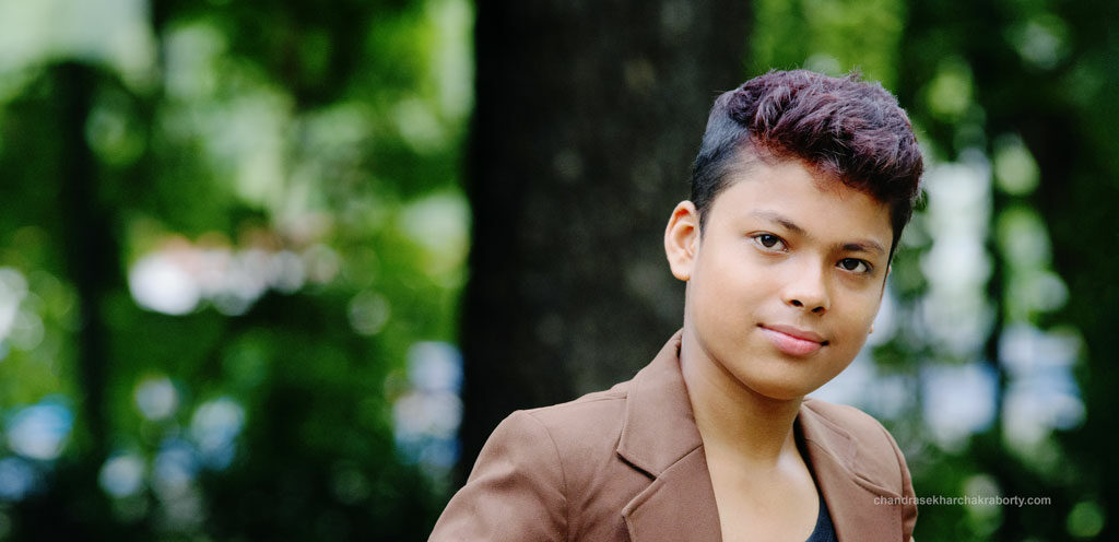 teenage boy's headshot during outdoor portfolio, Nikon D7100 & Tamron 70-200 2.8 lens's photo