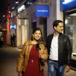 life style couple photoshoot in night parkstreet