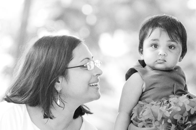 Mom & Baby's Black & White Outdoor birthday photoshoot