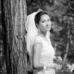 Outdoor Black & White image of Christian wedding photography