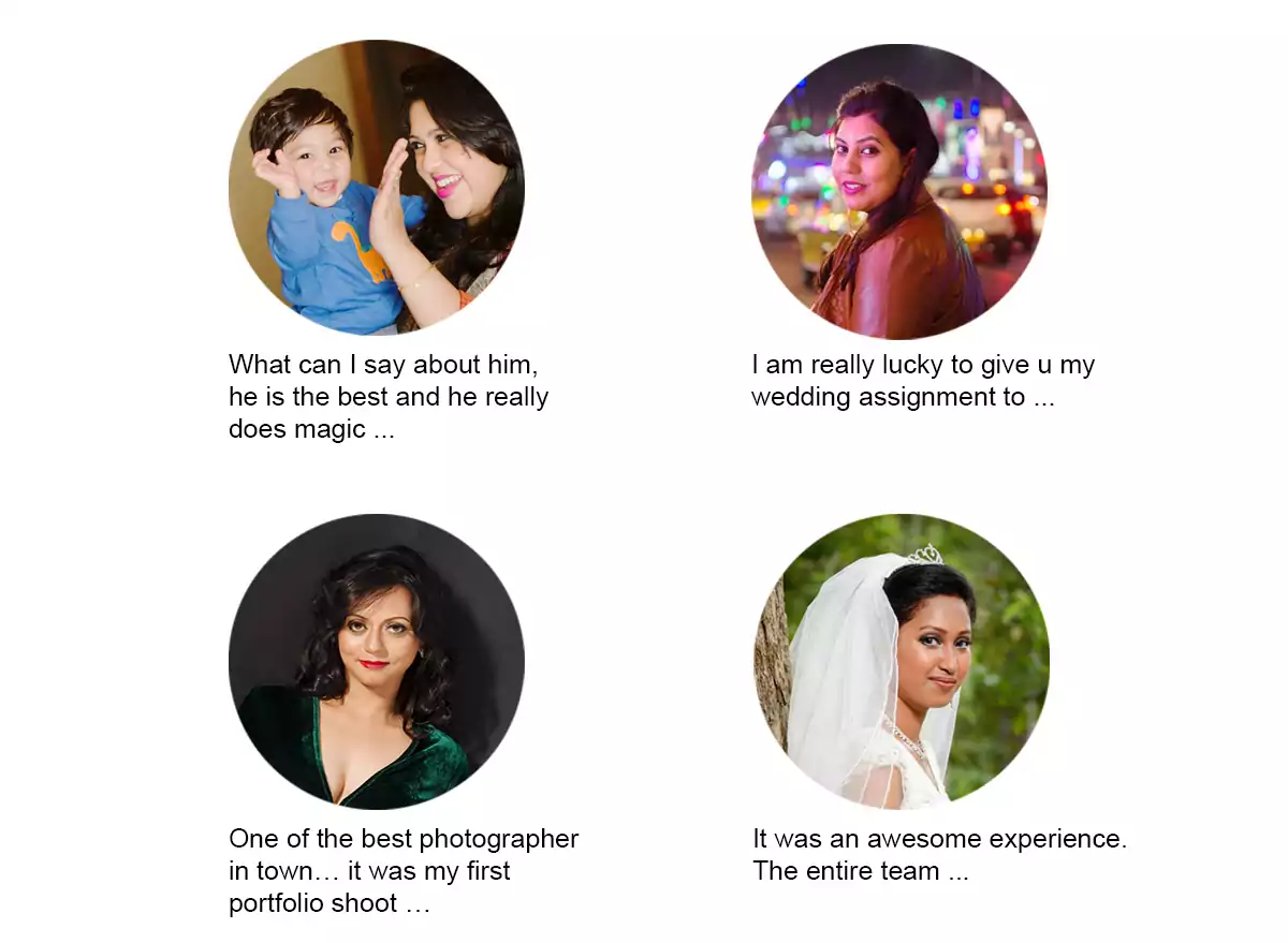 Clients Reviews & Testimonials of professional photographer Chandrasekhar Chakraborty