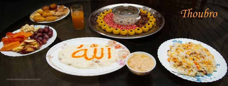 Muslim wedding food for Thoubro ceremony